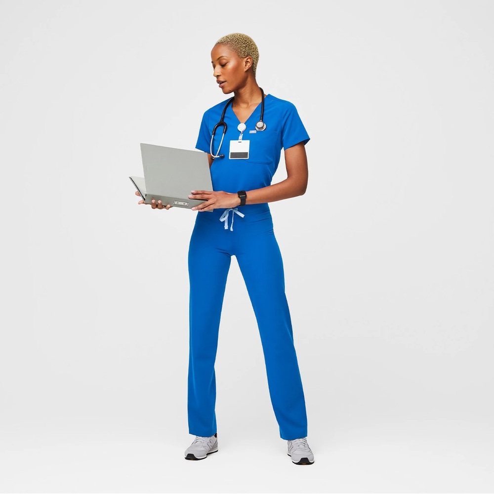 NWT Royal Blue Figs Livingston Basic Scrub pants